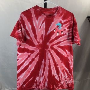 Pink Dolphin Red Tie-Dye T-Shirt